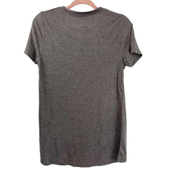 NWT Modern Lux Soft Flowy Charcoal Grey "DOG MOM" Tee Size Large #4115 - Picture 2 of 7
